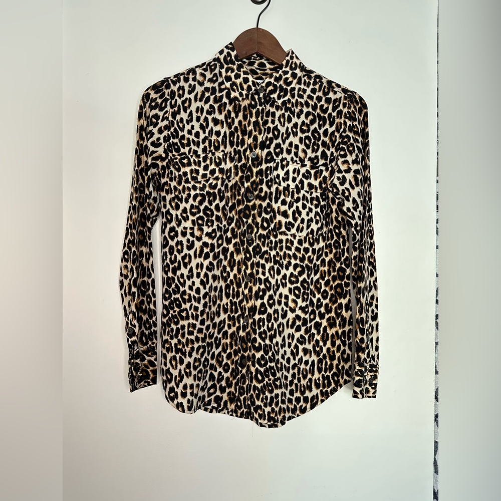 Equipment Leopard Print Blouse